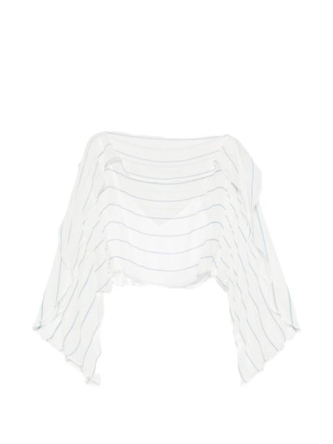 BONDI BORN® striped ruffled top