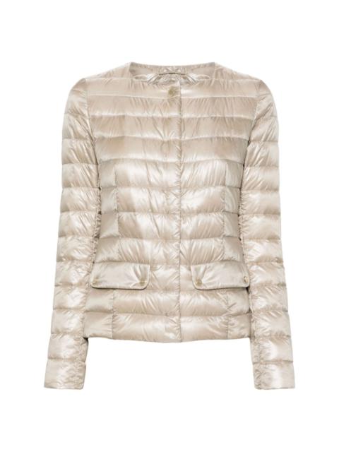 press-stud quilted puffer jacket