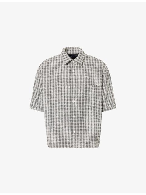 NAHMIAS Jacquard Short-Sleeves Woven Shirt
