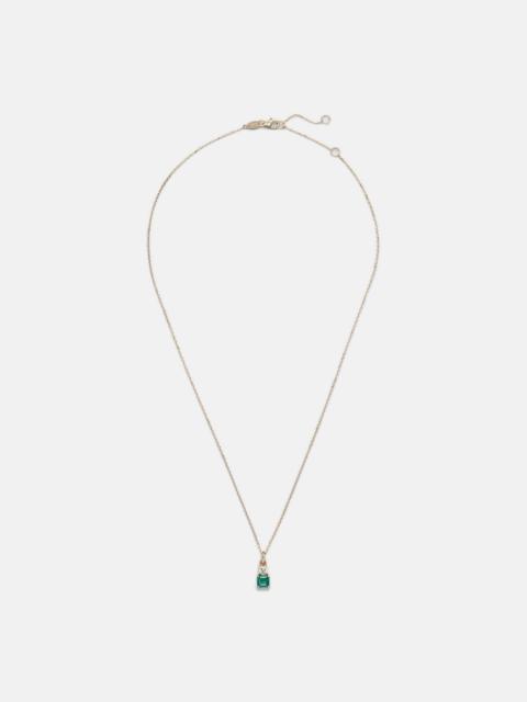 STONE AND STRAND Luxe 14kt gold (585/1000) necklace with emerald and diamond