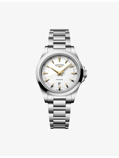 Longines Conquest Stainless-Steel Quartz Watch 30mm