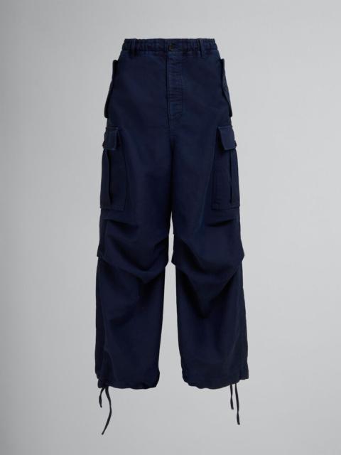 NAVY ORGANIC MOLESKIN CARGO PANTS