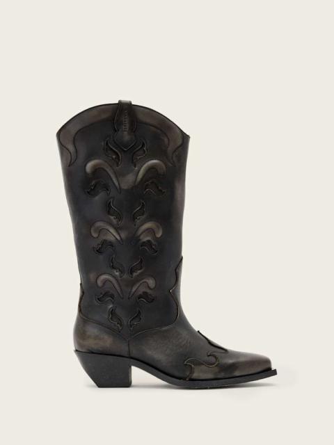 ALLSAINTS DOLLY WESTERN LEATHER BOOTS