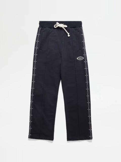 Tod's TRACKSUIT TROUSERS IN JERSEY - BLACK