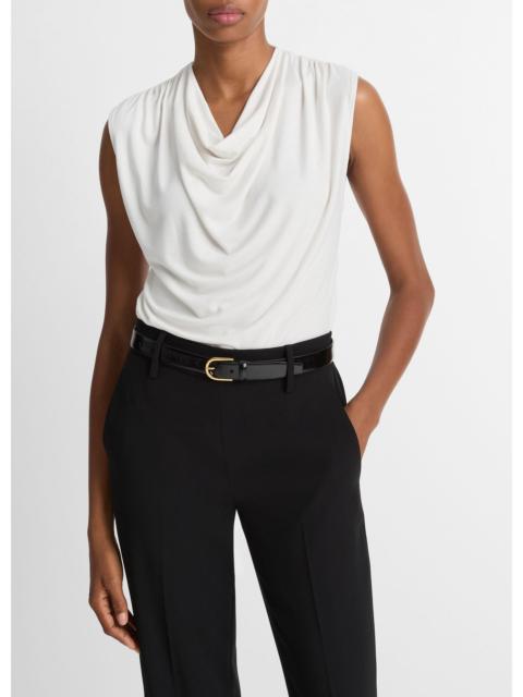 Vince Jersey Draped Cowl-Neck Top