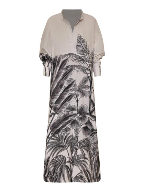 ANDRES OTALORA Montse Printed Cotton-Poplin Tunic print