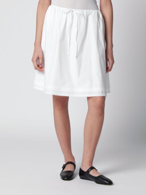 Dunst White cotton midi full skirt