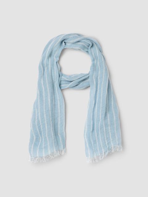 EILEEN FISHER Striped Organic Linen Scarf