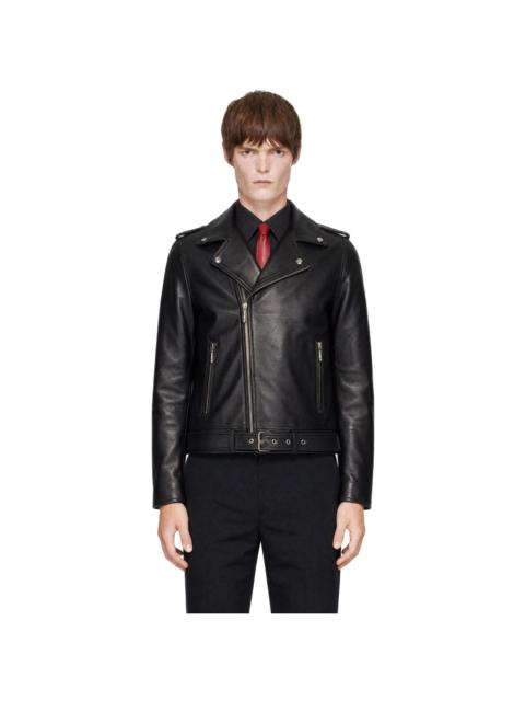 ERNEST W. BAKER Black Perfecto Leather Jacket