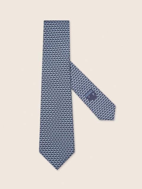 ZEGNA NAVY BLUE SILK TIE