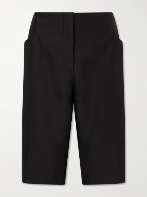 Dries Van Noten Wool And Silk-blend Crepe Shorts