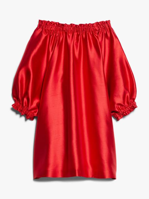 Max Mara LEPRE Short dress in silk-blend shantung