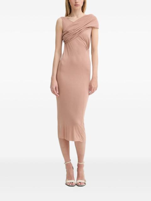 Rick Owens Lilies draped one-shoulder fitted dress