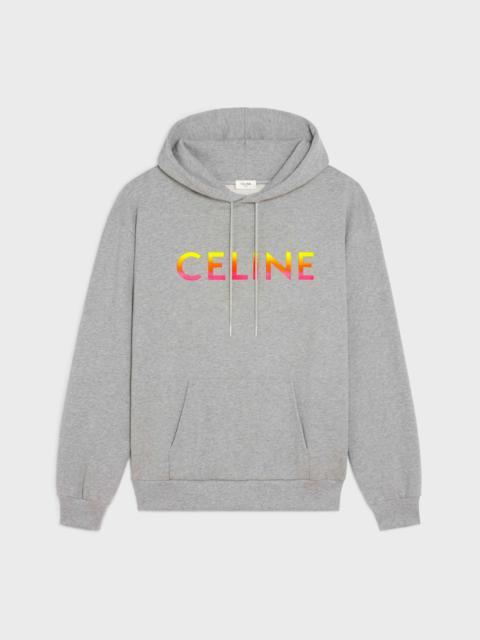 CELINE LOOSE CELINE HOODIE IN COTTON FLEECE