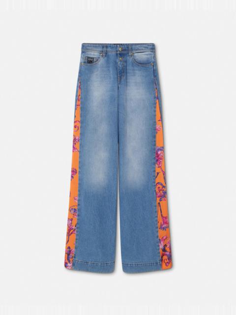 VERSACE JEANS COUTURE Outline Barocco Wide-Leg Jeans