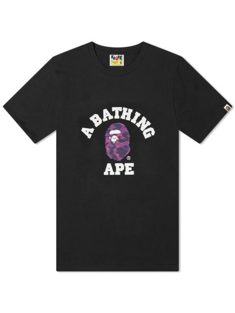 A BATHING APE® A Bathing Ape Color Camo College Tee