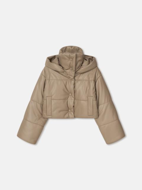 Cropped Okobor™ Alt-Leather Puffer Jacket
