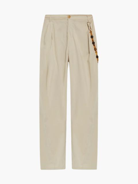 DARKPARK PHEBE - LIGHT COTTON POPELINE WIDE-LEG PANTS