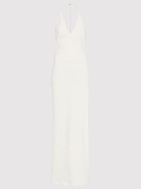 ST. AGNI Linen Bias Halter Dress - Ivory