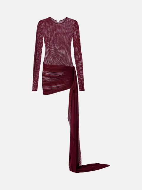 BANANHOT Aiden draped sheer jersey minidress