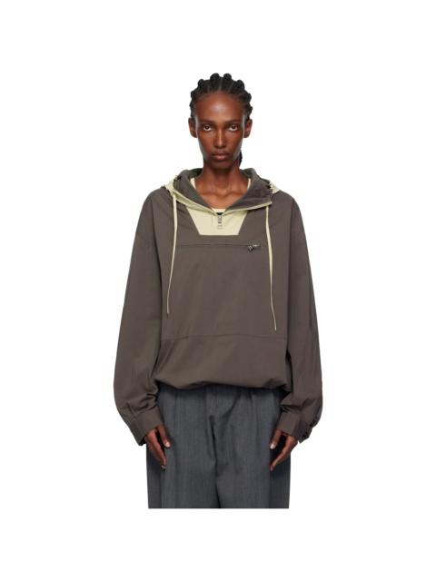 JW Anderson Gray Contrast Hood Anorak