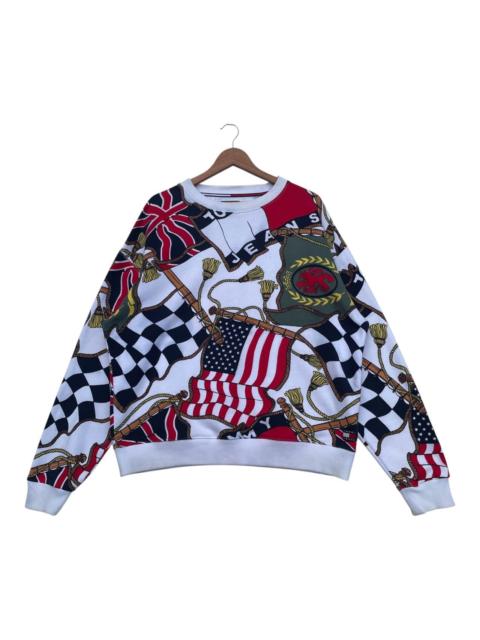 Other brands Vintage Tommy Hilfiger All Over Print Pullover sweatshirt