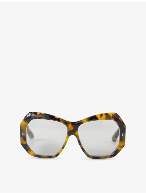 JOSEPH Slima Butterfly-Frame Tortoiseshell Acetate Sunglasses