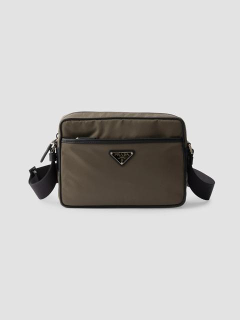 Prada Men's Re-Nylon and Saffiano Shoulder Bag - Grey
