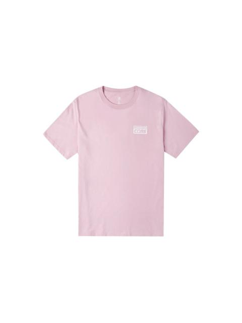 Converse Men's Converse Alphabet Logo Printing Retro Casual Short Sleeve Pink Purple 10021134-A06