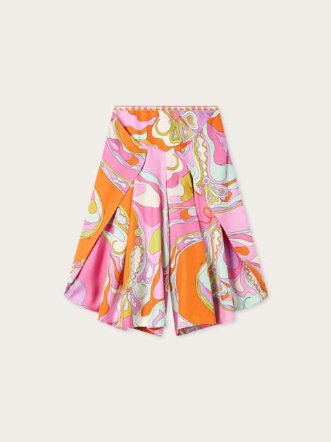 PUCCI ORCHIDEE PRINT WIDE SILK PANTS