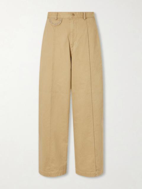 Kapital Boogie Day Straight-Leg Panelled Cotton-Twill Trousers