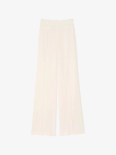 Sandro Sequin-Embellished Straight-Leg Woven Trousers