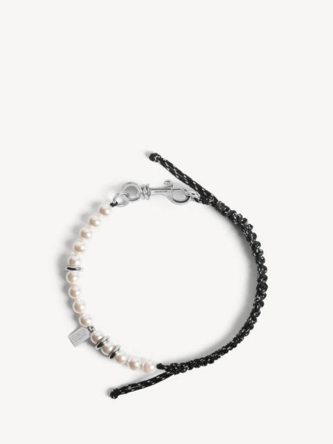BALENCIAGA Malibu Pearl Bracelet/choker in Black/white/shiny Silver