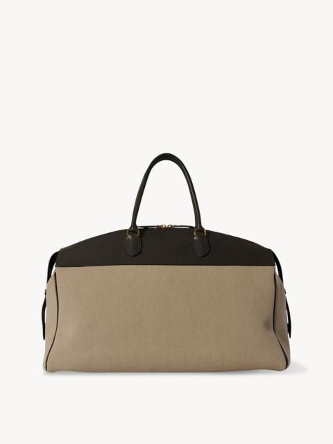 The Row XL George Duffle in Leather and Denim