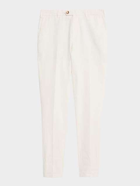 Brunello Cucinelli Men's Dyed Cotton Straight-Fit Pants
