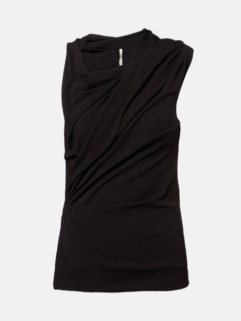 entire studios Asymmetric cotton-blend jersey top
