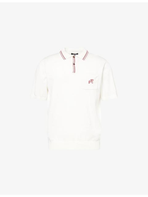 malbon Campania Embroidered-Logo Knitted Polo Top