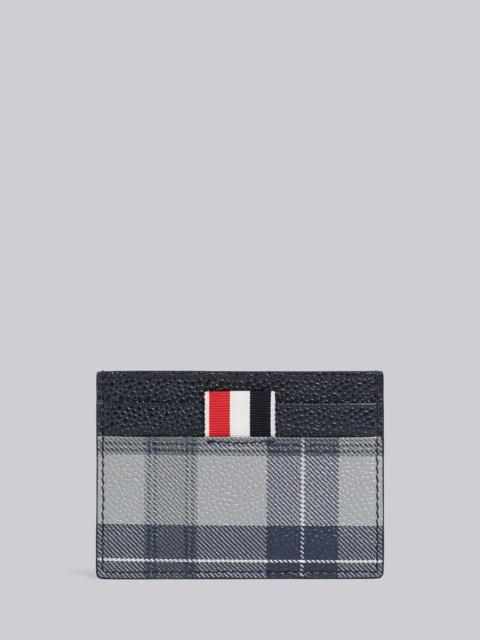 Tartan Pebble Grain Leather Single Card Holder