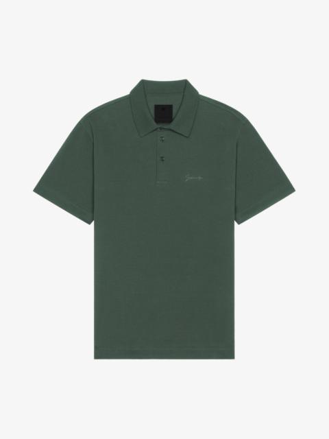 POLO IN COTTON WITH GIVENCHY SIGNATURE