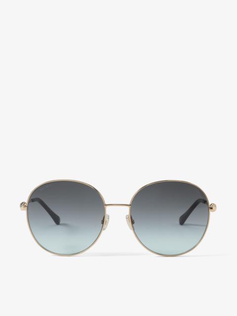 JIMMY CHOO Birdie
Rose Gold Round-Frame Sunglasses