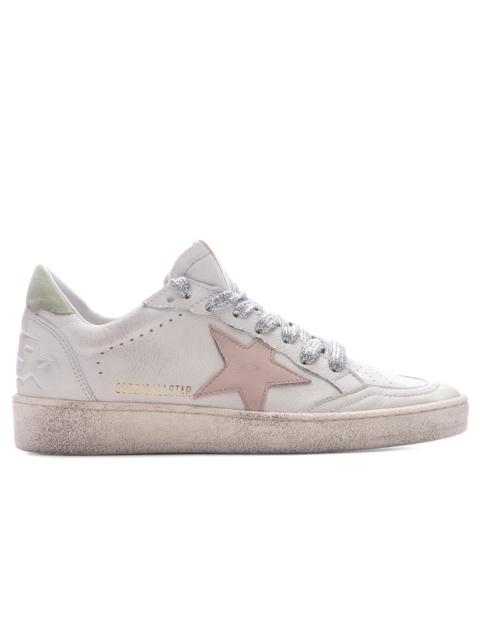 Golden Goose WOMEN'S BALL STAR - WHITE/MOONLIGHT PINK/NILE GREEN