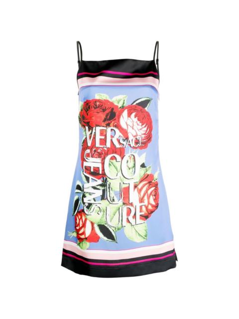 graphic-print sleeveless mini dress