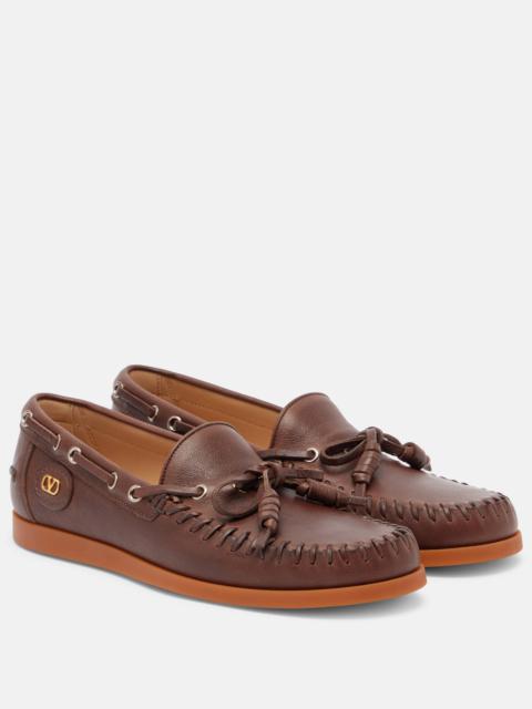 Valentino Palm Avenue leather boat shoes