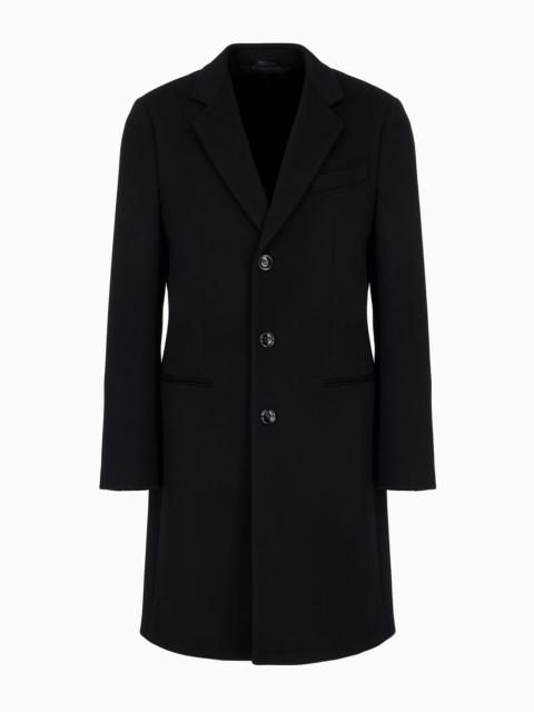 GIORGIO ARMANI Single-breasted coat in virgin wool and cashmere