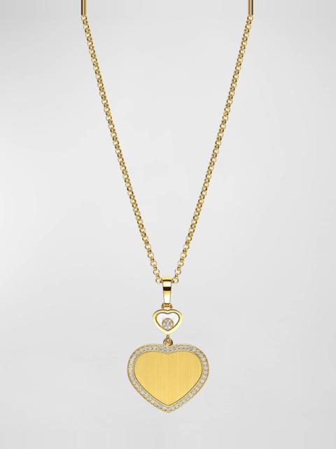 Chopard Happy Hearts 18K Yellow Gold Diamond Pendant Necklace