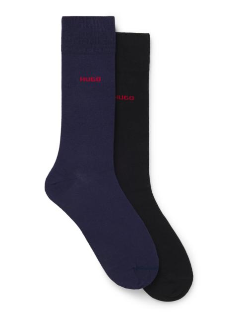 HUGO TWO-PACK OF REGULAR-LENGTH SOCKS IN STRETCH FABRIC