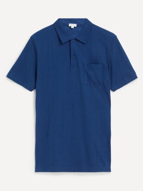 Sunspel Navy Riviera Midweight T-Shirt