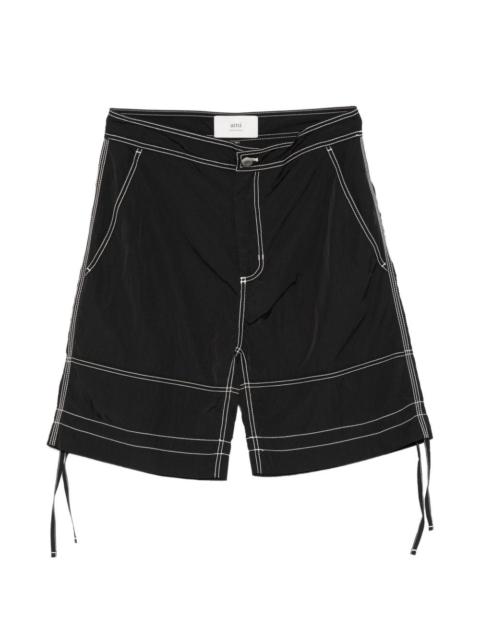 AMI Paris contrast-stitch bermuda shorts