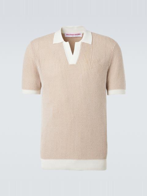 ORLEBAR BROWN Horton crochet cotton polo sweater