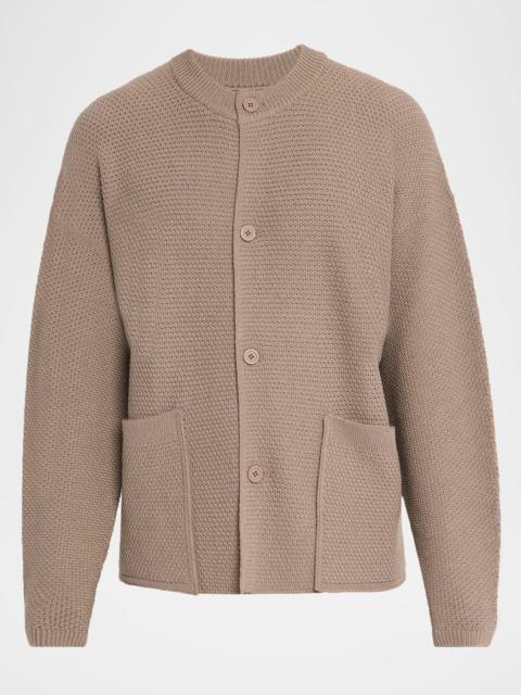 ISSEY MIYAKE Men's Rustic Knit Cardigan